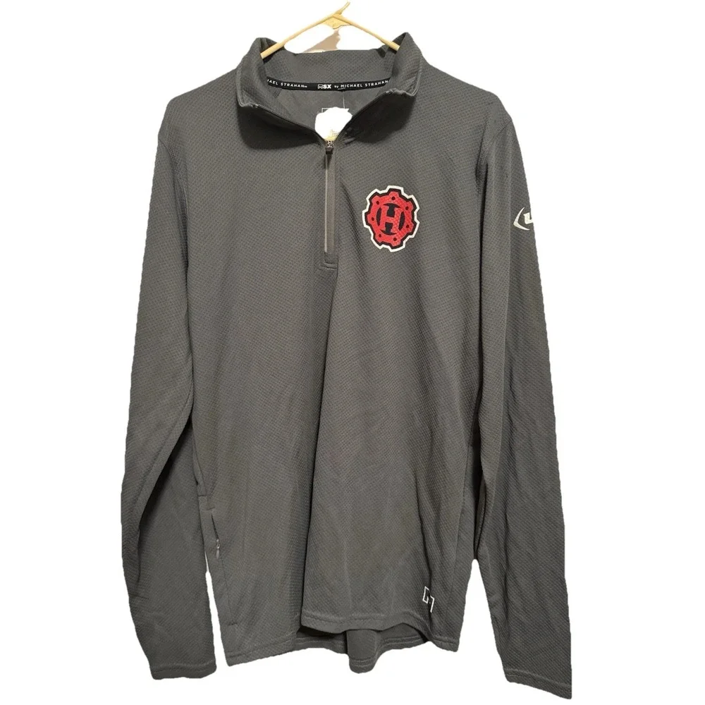 Men's NWT Michael Strahan 1/4 Zip Long‎ Sleeve Pullover Medium